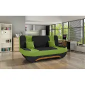 Fun Moebel Klick-klak slaapbank KANDY, bekleed met stof Alova, zwart-groen