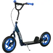 AIYAPLAY Kids Scooter-Staal, EVA-118L x 52B x 80-88H cm-Blauw