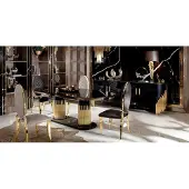 AEA Esszimmer Set 6tlg Esstisch 4x Stühle Sideboard Garnitur Lehnstühle Modern