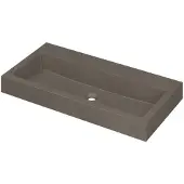 Ink Momento Wastafel Quartz Zonder Kraangat - 900x450x90 mm - Quartz Beton