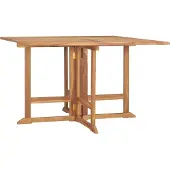 Syfax Tuintafel inklapbaar 110x110x75 cm massief teakhout