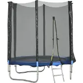SPORTNOW -Buitentrampoline-Staal-180x180x200cm-Blauw