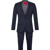 HUGO Slim-fit tweedelig pak van stretchmateriaal Maat 54