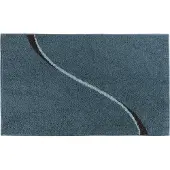 Casilin Badmat Antislip 60x100cm Carve - Waterabsorberende Badkamermat - Wasbaar en Sneldrogend - Voor Douche en Bad - Hoogpolig - Acryl - Rechthoek - Ocean