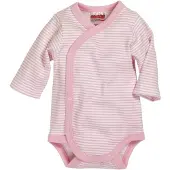 Playshoes Romper wrap body - Wit licht roze gestreept