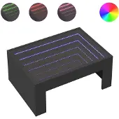 vidaXL Salontafel met Infinity LED 70x50x30 cm zwart