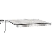 vidaXL Uitschuifbare luifel Lichtgrijs en wit 450 × 350 cm
