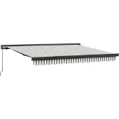 vidaXL Uitschuifbare luifel Lichtgrijs en wit 400 × 300 cm