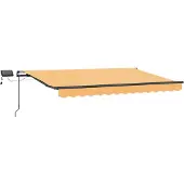 Syfax Uitschuifbare luifel Zand 500 × 300 cm Stof en Aluminium