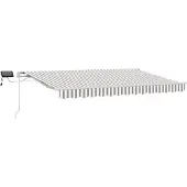 vidaXL Uitschuifbare luifel Lichtgrijs en wit 600 × 300 cm