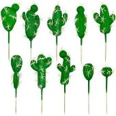 OEM Kunststof cactussen decoratie, groen, 10-delig
