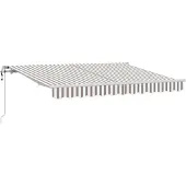 vidaXL Uitschuifbare luifel Lichtgrijs en wit. 600 × 300 cm