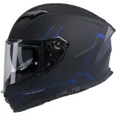 Spec-x Helm Sx-82.03/r2, mat blauw, maat L, met bevestigingspunten voor een vizier