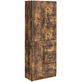 Syfax Kastenset 2 st Gerookt eiken 66 x 34,5 x 87 cm Bewerkt hout
