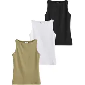 Next Top kaki / zwart / wit