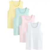 Next Onderhemd 'Trident' geel / mintgroen / rosa / wit