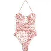 Next Shaping-badpak crème / rosa / rood / wijnrood