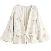 Next Kimono ecru / goud / pastelroze