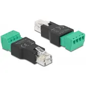 DeLOCK Adapter RJ11/14 stekker naar klemmenblok 4-polig 2-delig -