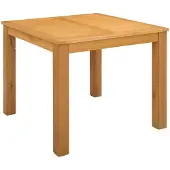 vidaXL Eettafel 90 x 90 x 75 cm Massief Eikenhout Naturel Vierkant