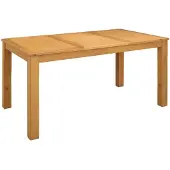 vidaXL Eettafel 150 x 85 x 75 cm Massief Eikenhout Naturel Rechthoekig