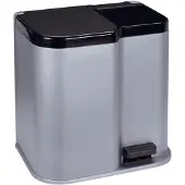 OEM Twee-kamer zuigpomp voor afvalscheiding - zilver en grijs steingranulaat.