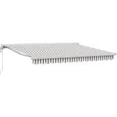 vidaXL Uitschuifbare luifel Lichtgrijs en wit 500 × 300 cm