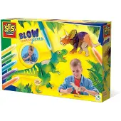 SES Creative Airbrush stiften - Dinosaurussen, Marker airbrush, 5 rokken/rokjes, Karton, Meerdere kleuren