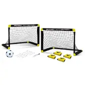 Tachan Voetbaldoel Set Kinderen – 2 Inklapbare Goals – Compleet met Voetbal & Pomp – Trainingsset – Draagbaar Speelveld