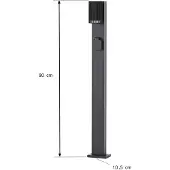 LINDBY Buitenverlichting , Enerio, dimbare, Zwart, Aluminium, Modern