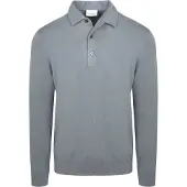 Profuomo Longsleeve Poloshirt Luxury Basic Blauw