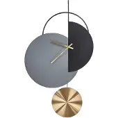 Beliani NENDAZ - Wandklok - Zwart/Grijs - Staal