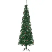 Northio Slanke, kunstmatige kerstboom, groen, 195 cm, voor gebruik binnenshuis