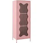 J-Line kast Golf lichtroze - 120 x 45 x 38.5 cm - metaal