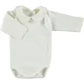 Babidu Romper/Body | Creme | Kraagje | Lange Mouw | 1190 | 3 Maand | maat 62