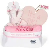 Vib - Giftset Commodemandje - Girl (Roze) - Babykleertjes - Baby cadeau - zwangerschap aankondiging - geboorte cadeau