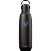 SodaStream 0.9L fizz & go roestvrijstalen bruiswaterfles (zwart)