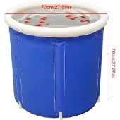 OEM Opvouwbaar ijsbad, blauw, opblaasbaar, inclusief luchtpomp