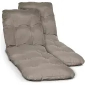 Beautissu Flair RL Ligbedkussen Set 2x 190x60x8 cm Taupe – Ligstoelkussen