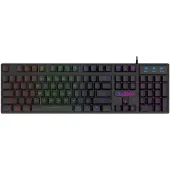 HAC24 RGB LED Gaming-toetsenbord, QWERTZ-indeling, zwart, USB, verlicht, Duitse lay-out