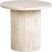 Beliani AMMON - Bijzettafel - Beige - MDF