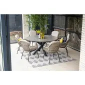 Garden Impressions Lowland tafel Ø150 cm carbon black centostone napoli sand