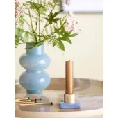 Bloomingville Kandelaar aardewerk blauw Tacana