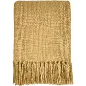Malagoon Solid Plaid 125 x 150 cm - Vintage geel