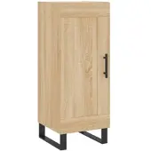 vidaXL Dressoir 34,5x34x90 cm bewerkt hout sonoma eiken