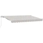 vidaXL Uitschuifbare luifel Lichtgrijs en wit. 600 cm