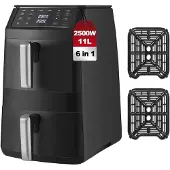 OEM Heteluchtfriteuse, met dubbele bak, 8 automatische programma's, 11 liter, EU-model