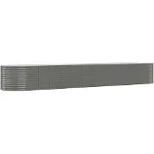 Syfax Plantenbak 554x100x68 cm gepoedercoat staal grijs