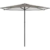 vidaXL Tuinparasol 270 x 270 cm Polyester Rechthoekig Zwart en Wit