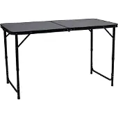 Abbey camp Campingtafel 120x60 cm Opvouwbaar - Verstelbaar 54-69 cm - Grijs